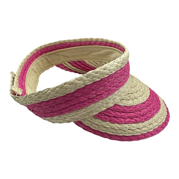 Pink Straw Sun Hat OS - Picture 6 of 6